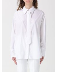 Elisabetta Franchi - Cotton Shirt With Tie - Lyst