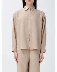 Hanita - Linen Blend Shirt With Embroidery - Lyst