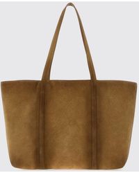 Jil Sander - Foro Suede Calfskin Tote Bag With Embossed Logo - Lyst