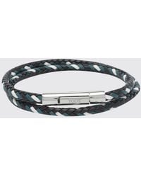 Tod's - Woven Calfskin Leather Bracelet With Magnetic Clasp - Lyst