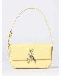 Patrizia Pepe - Patent Leather Shoulder Bag With Fly Logo And Flap Closure - Lyst