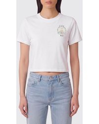CASABLANCA - Cotton Crop T-Shirts With Logo - Lyst