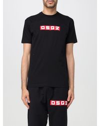 DSquared² - T-shirt in cotone con logo - Lyst