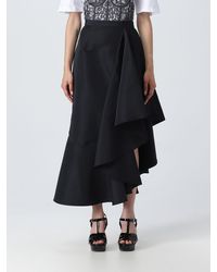 Alexander McQueen - Skirt In Nylon With Drapes - Lyst