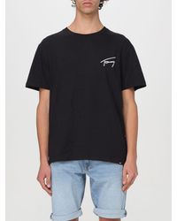 Tommy Hilfiger - T-shirt in cotone riciclato con logo - Lyst