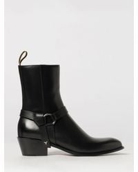 Fendi - Double O Squared-Toe Calf Leather Cowboy Boots - Lyst