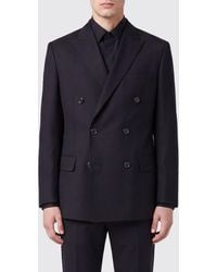 Golden Goose - Double-Breasted Wool Blazer With Peak Lapels - Lyst