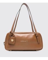 Versace - Leather Tag Bag - Lyst