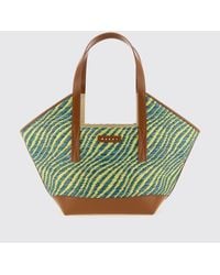 Marni - Waves Small Zebra Raffia Tote Bag - Lyst