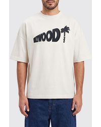 Palm Angels - Cotton Crew Neck T-Shirt With Contrast Logo - Lyst