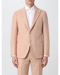 Tagliatore - Einreihiger Blazer Von Mit Chevron-Muster Aus Seide Und Wolle - Lyst