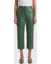 Frankie Shop - Cropped Fit Leather Trousers - Lyst