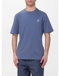 Brunello Cucinelli - Cotton T-Shirt With Logo - Lyst