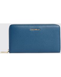 Coccinelle - Metallic Soft Grained Leather Wallet - Lyst