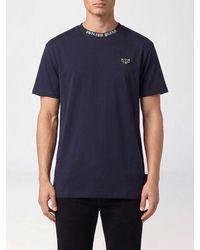 Philipp Plein - Cotton T-Shirt With Metal Logo Plaque Applied To The Chest - Lyst
