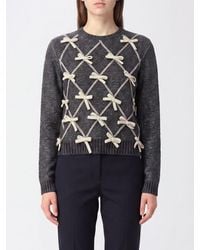 Moschino - All-Over Bow Wool And Silk Blend Jumper - Lyst
