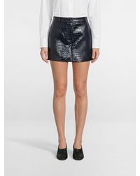 Sportmax - Crocodile Print Faux Leather Mini Skirt - Lyst