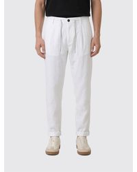 Eleventy - Cotton And Linen Drawstring Trousers - Lyst