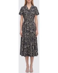 Aspesi - Cotton Shirtdress With Floral Print - Lyst
