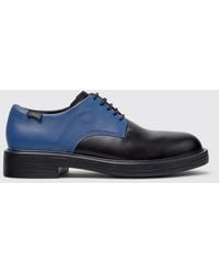 Camper - Twins Bicolour Pattern Smooth Calfskin Leather Derby Shoes - Lyst
