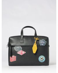 Paul Smith - Graphic Print Smooth Leather Briefcase With Detachable Strap - Lyst