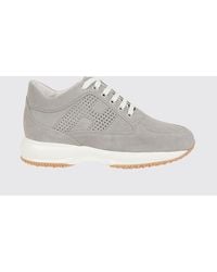 Hogan - Baskets Interactive En Daim Avec Monogramme Perforé - Lyst