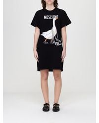 Moschino - Printed Cotton T-Shirt Dress - Lyst
