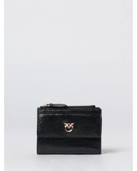 Pinko - Shiny Leather Wallet With Logo - Lyst
