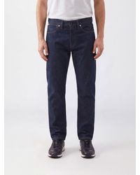 Stone Island - Regular Fit Cotton Denim Jeans With Rear Compass Logo - Lyst
