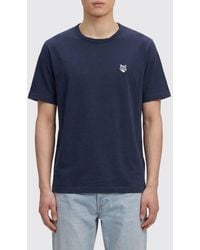 Maison Kitsuné - Maison Kitsun&Eacute Organic Cotton T-Shirt With Logo - Lyst