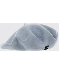 Borsalino - Pure Wool Beret With Applied Logo - Lyst