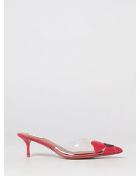 Alaïa - AlaiA Bloom Floral Print Pvc And Leather Mules With Medium Heel - Lyst