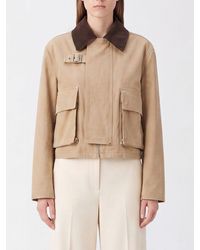 Loewe - Chaqueta Corta Estilo Camisa De Algodón Con Cuello De Terciopelo - Lyst