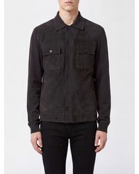 Gucci - Suede Lambskin Shirt Jacket With French Collar - Lyst