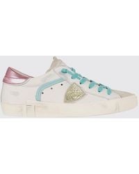 Philippe Model - Prsx Sneakers Aus Used-Leder Und Animal-Print-Ponyfell - Lyst