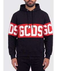 Gcds - Cotton Hoodie With Logo - Lyst