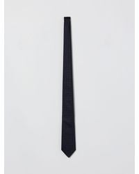 Emporio Armani - Silk Tie With Jacquard Monogram - Lyst
