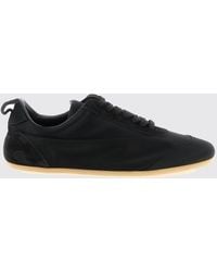 Jil Sander - Etage Satin And Suede Sneakers - Lyst