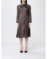Emporio Armani - Satin Midi Dress - Lyst