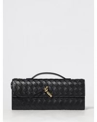 Bottega Veneta - Andiamo Woven Leather Clutch - Lyst