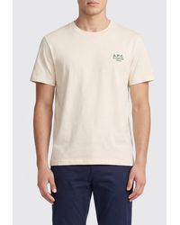 A.P.C. - Organic Cotton T-Shirt With Logo - Lyst