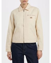 Dickies - Canvas Shirt Jacket With Zip Closure And Contrast Logo - Lyst
