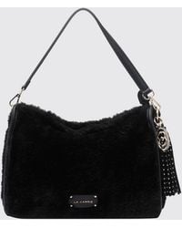La Carrie - Faux Fur Shoulder Bag With Removable Handle, Strap And Tassels - Lyst