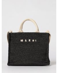 Marni - Small Raffia Tote Bag - Lyst
