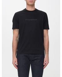 Emporio Armani - Basic Cotton T-Shirt With Eagle - Lyst
