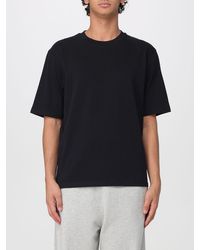 Ami Paris - Short-Sleeved Cotton T-Shirt With Front Logo Print - Lyst