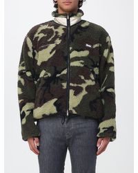 Rhude - Parilla High-Neck Camouflage Wool-Blend Fleece Jacket - Lyst