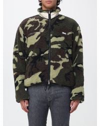 Rhude - Parilla High-Neck Camouflage Wool-Blend Fleece Jacket - Lyst