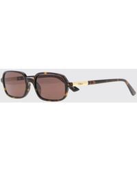 Chloé - Chlo&Eacute Judy Rectangular Tortoiseshell Acetate Sunglasses - Lyst