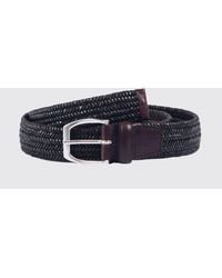 Orciani - Cinturón Ancho De Piel Trenzada - Lyst